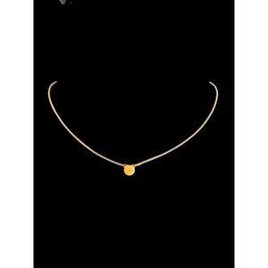 Copper Minimalist Circle/Crystal Necklace